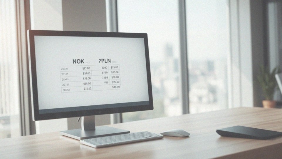 Jakie są średnie notowania korony norweskiej w PLN?